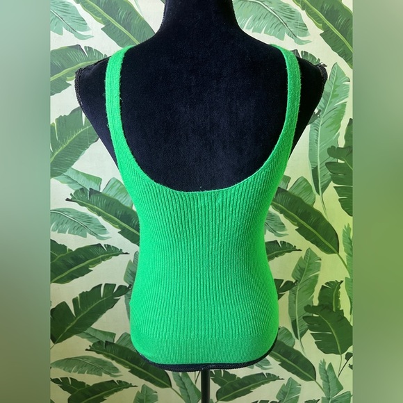 A New Day Green Knit Tank Top Size S - Picture 3 of 5
